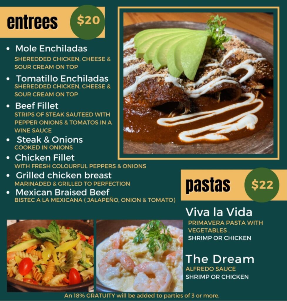 La Casa De Frida Menu 2